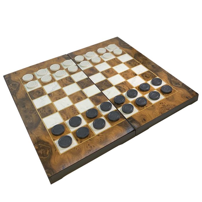 Комплект табла, шах, дама 3в1, дърво, 48x48 см