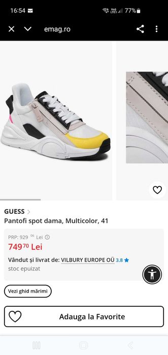 Guess incaltaminte sport dama masura 39 noi in cutie