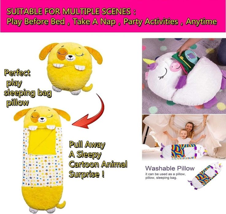 Детски спален чувал, възглавница 2 в 1