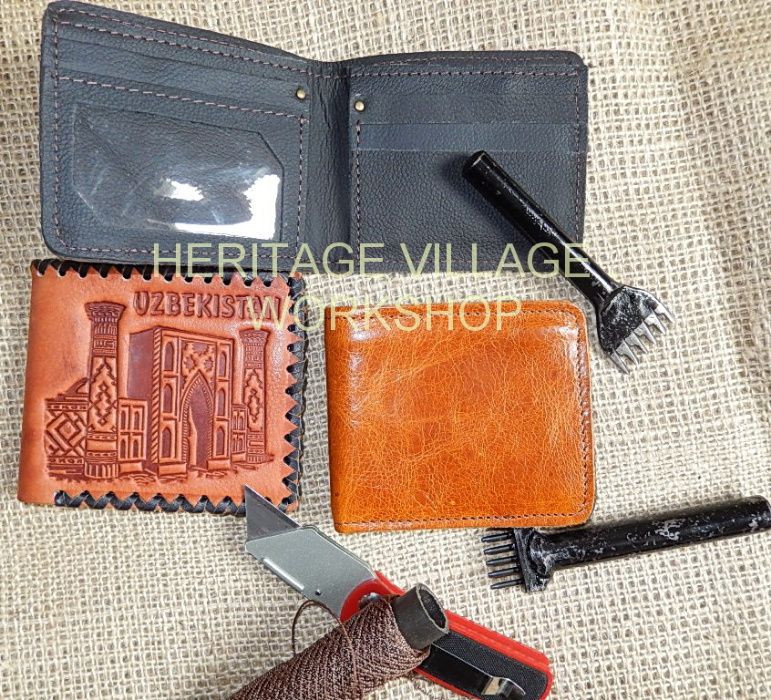 Кожаное портмоне ручной работы.