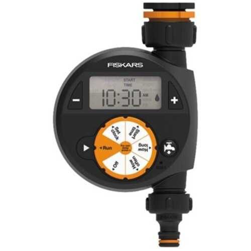 Programator pentru irigare/udare Fiskars 1054791, 1 iesire,durata irigare 1 - 360 minute,ecran LCD,functioneaza cu baterii