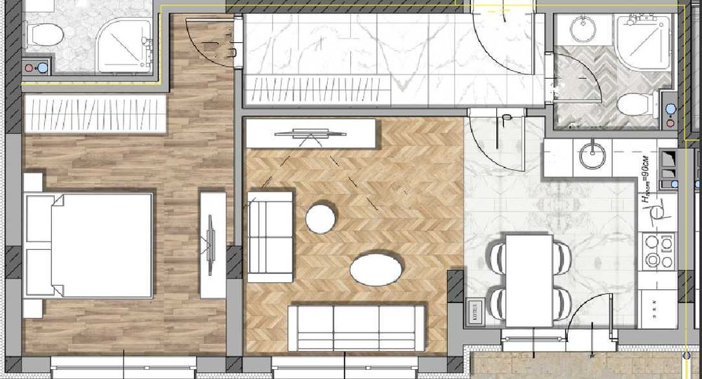 Продава се Двустаен апартамент в София, Овча купел 1 - 75 кв.м за 1959 €/кв.м - Снимка #2