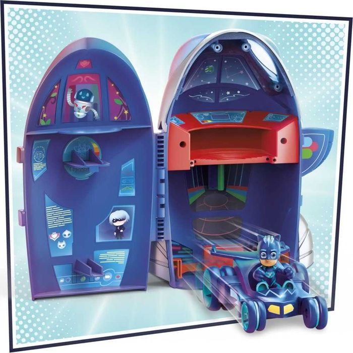 PJ Masks Пижама маски Синя кола с фигурка и ракета щаб 2 в 1
