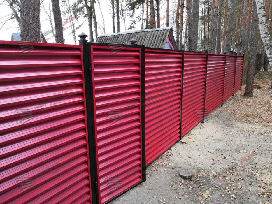 Забор жалюзи горизонтальный