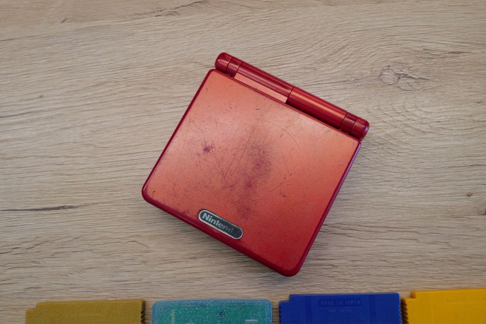 Nintendo Game Boy Advanced SP RED rosu Baterie noua Pokemon