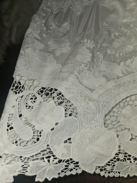 Vand rochie Nissa L 100% silk matase cu broderie