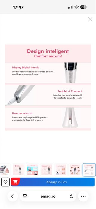 Aparat pentru tratament facial si intinerirea pielii 5 in 1 EvoSmart