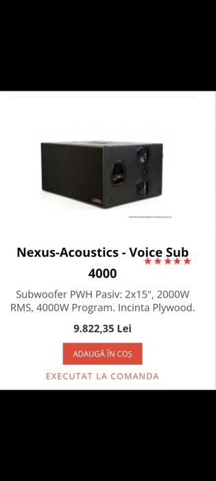 Nexus-Acoustics , sistem boxe sonorizare , profedional .