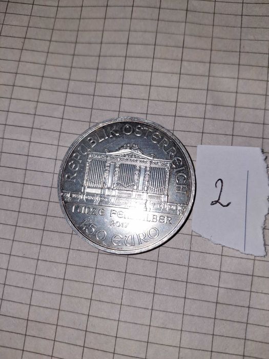 Сребро. 1 oz Филхармония 2017г.