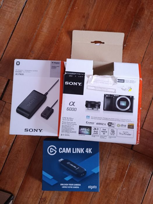 Sony A6000 + AC-PW20 + Elgato Cam Link 4K