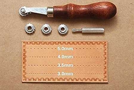 маркиращо сарашко, кожарско колело за кожа с 5 накрайника