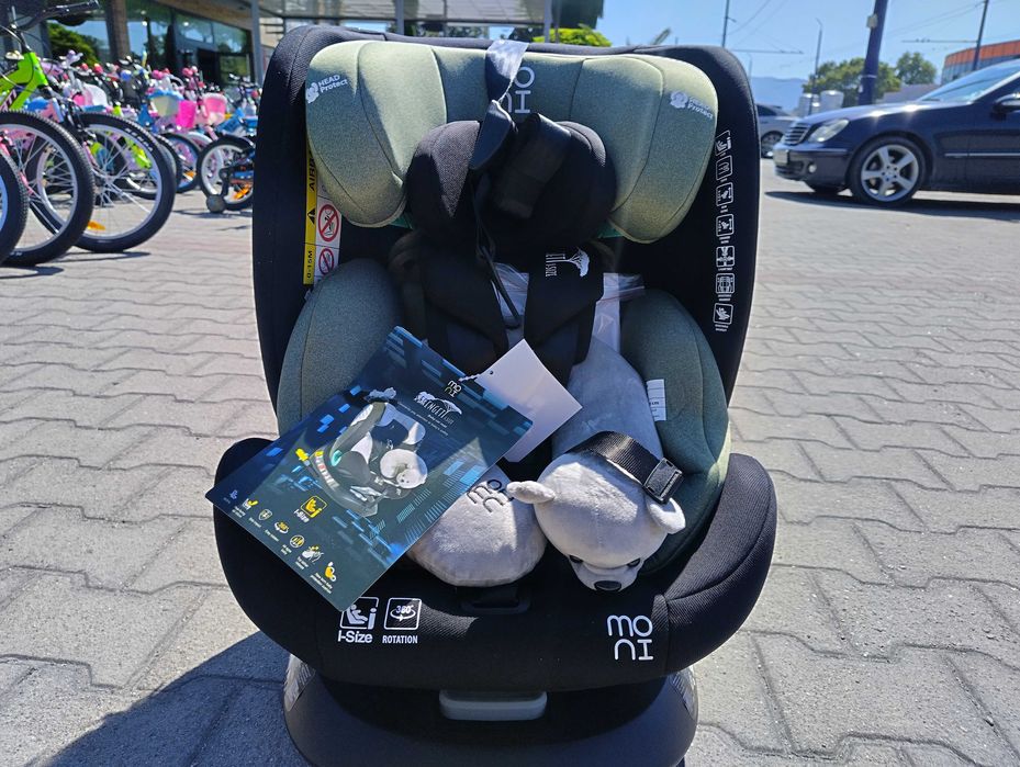 MONI Стол за кола SERENGETI 40-150 см зелен