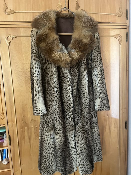 Haina de blana naturala  ocelot cu vulpe