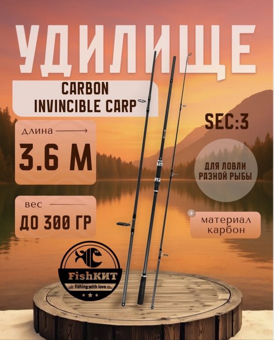 Карповый удилище набор 2 шт