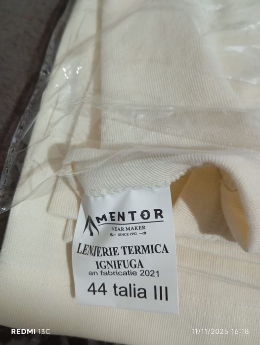Lenjerie termica ignifugă set pantaloni si bluza