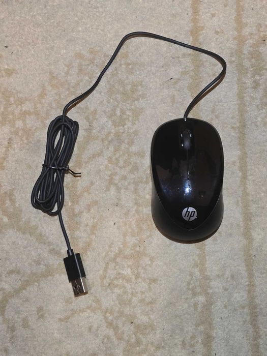 Mouse cu fir HP 1000, USB, ambidextru, 1200 DPI, 3 butoane