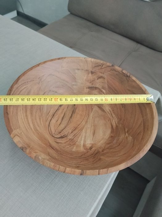 Уникална дървена купа за салата