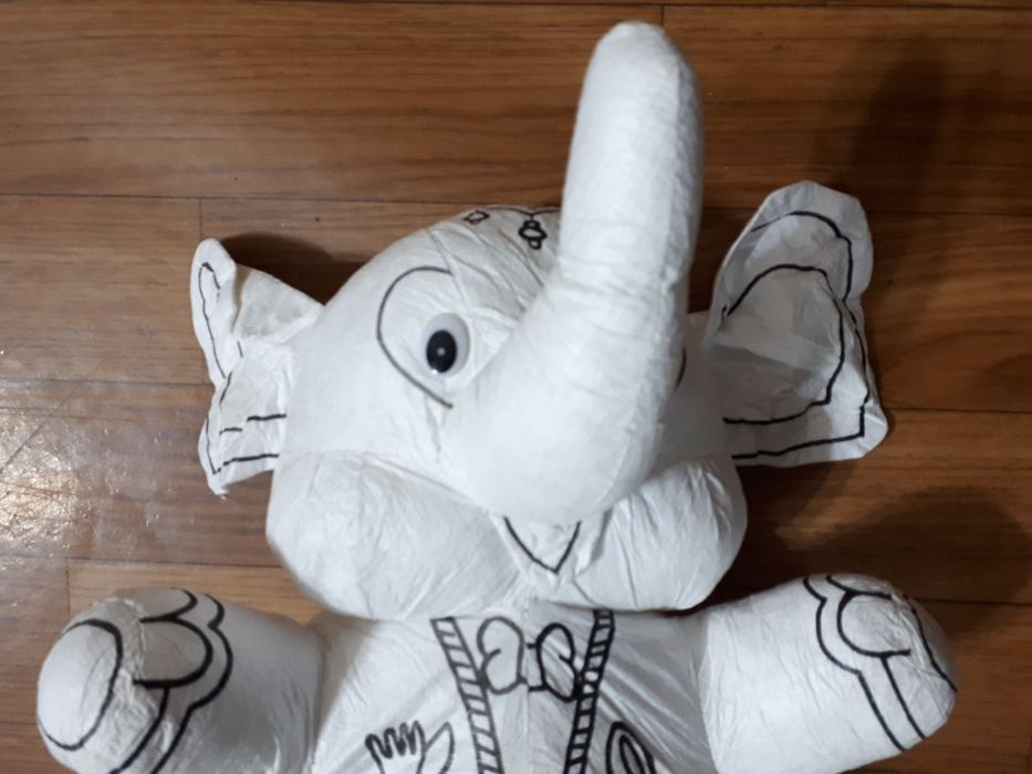 Игрушка мягкая "Слоник" раскраска!