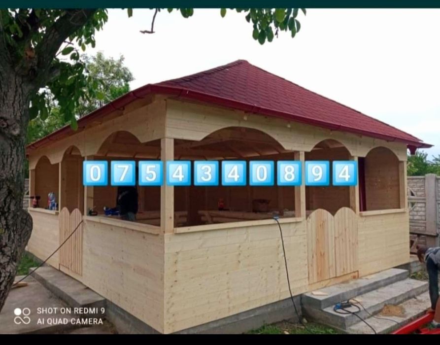 Foișor din lemn  terasă din lemn