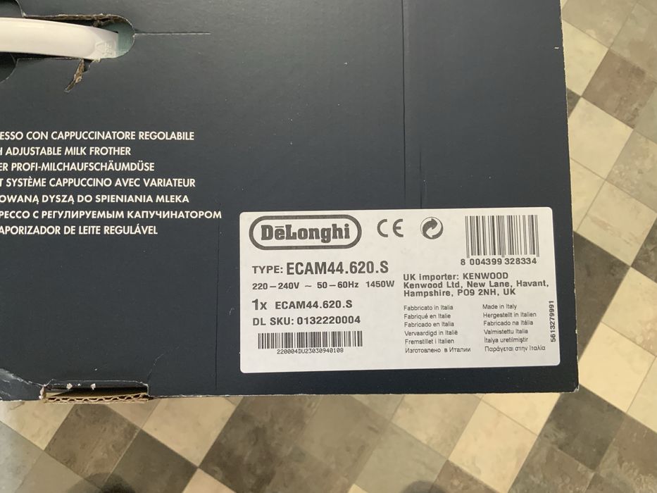 Expressor Automat De'longhi Eletta Plus ECAM 44.620 S,1450W,15 bar,1.8