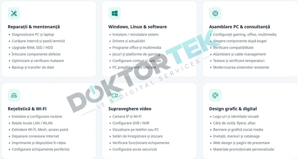REPARATII PC & Laptop - servicii IT
