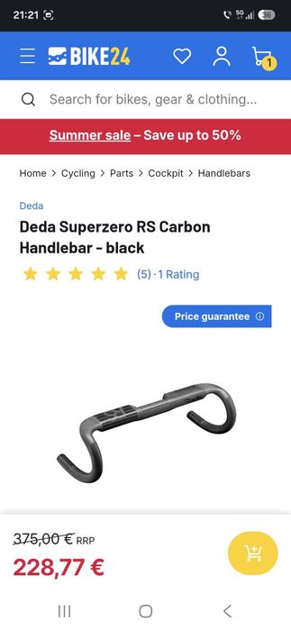Ghidon Deda Superzero RS Carbon 42cm
