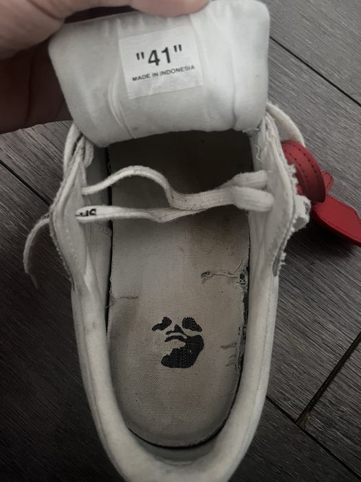 Off white vulcanized low canvas