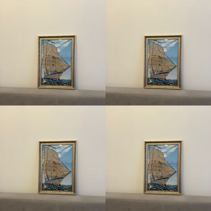 Картина бисером " Парусник"