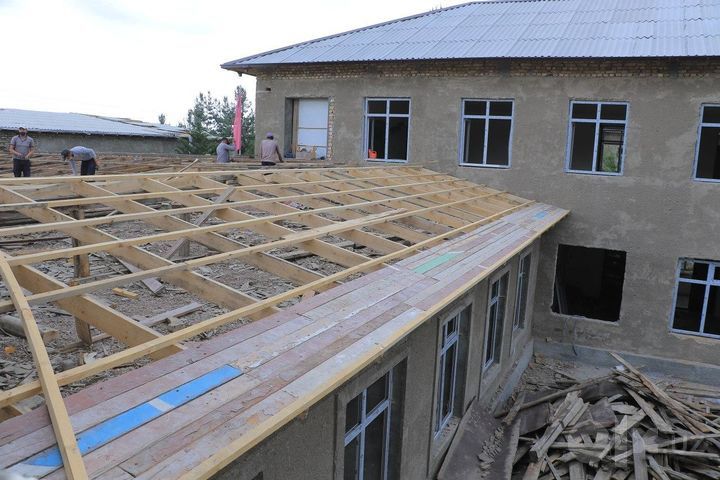 Tom yopish, beton ishlari