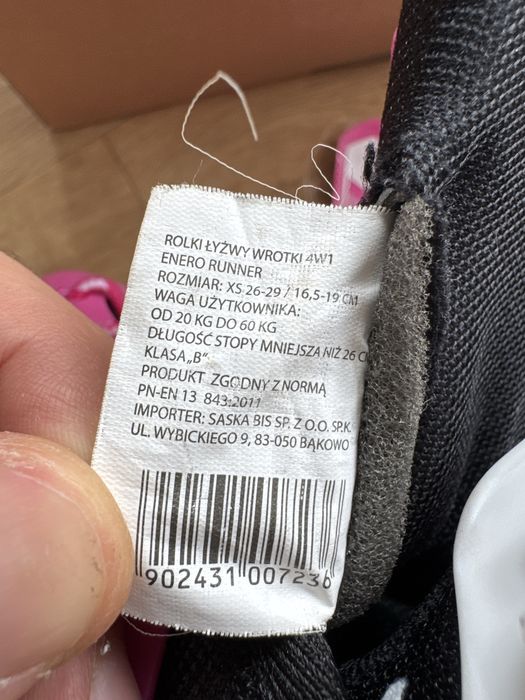 Role ajustabile copii ENERO 2 în 1 (role + patine) roz