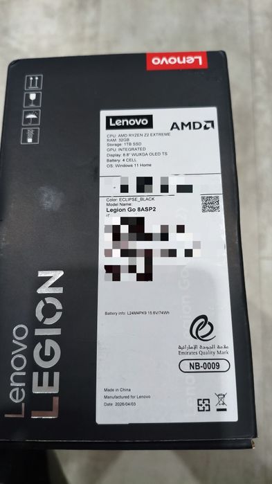 Продам Lenovo legion go 2 8ASP2