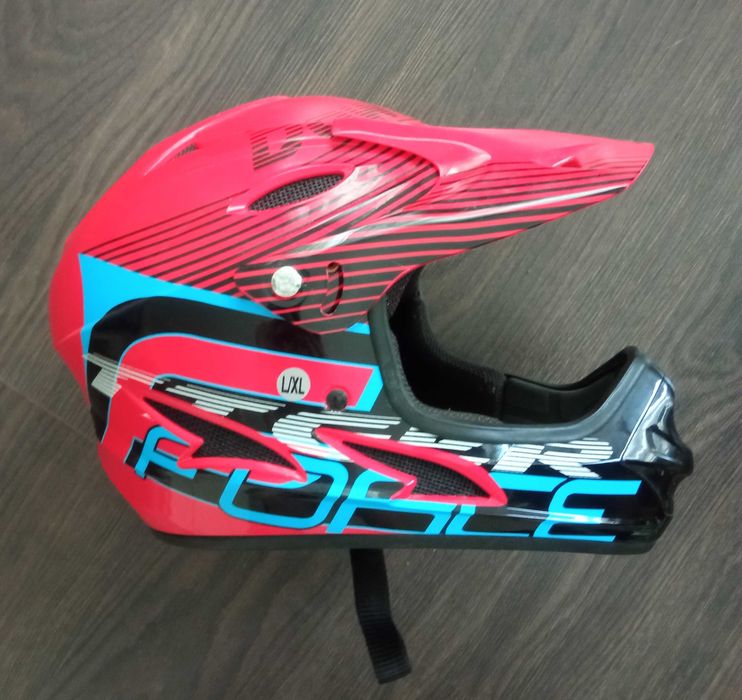 Каска Downhill Force цвят червен размeр L/XL
