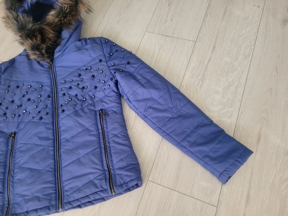 Дамско яке в син цвят