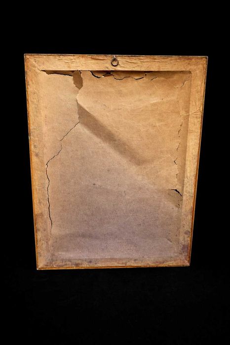 Pictură in ulei pe carton – peisaj marin cu corăbii secolul XX