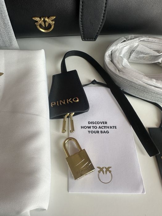 PINKO Escape Bag – голяма кожена чанта | ОРИГИНАЛ | Код: 202