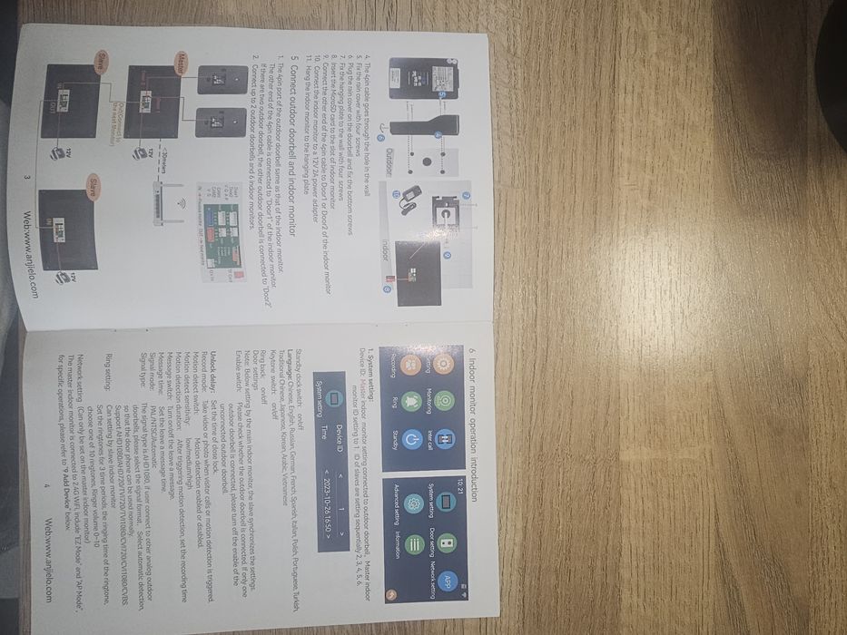Videointerfon  wifi smart Tuya cu 2 monitoare  de 10 inch