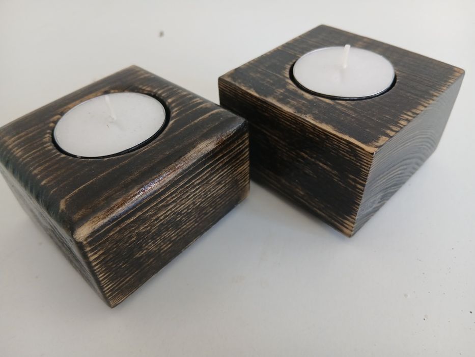 Suport lumânari din lemn