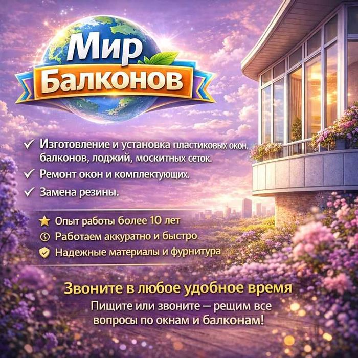 Мир Балконов — ваш комфорт начинается с качественного окна!