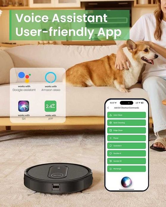 Прахосмукачка-робот 2в1 Vactidy Nimble T7,  Mop Combo, WiFi/App/Alexa