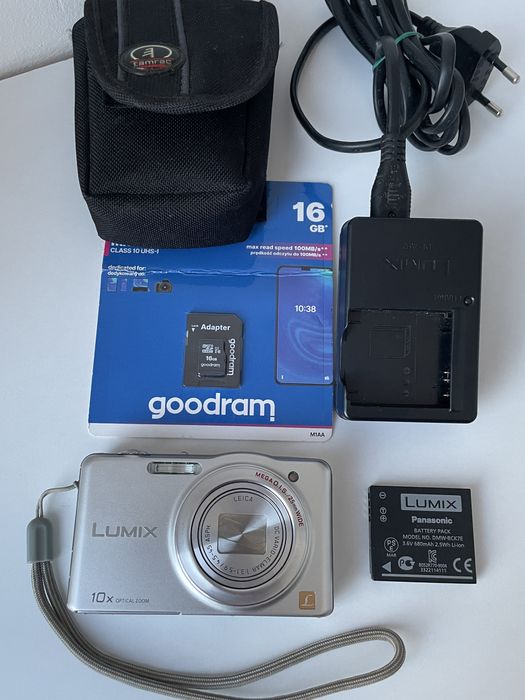 Aparat foto digital PANASONIC Lumix DMC-SZ1 Silver, 16MP, 10X Zoom Wide Angle, 16GB Digital Point and Shoot Camera