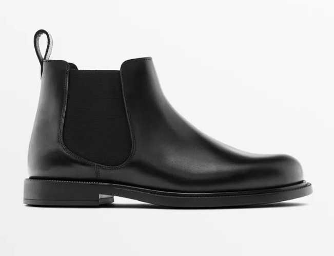 Ghete chelsea 44 premium Massimo Dutti NOI piele naturala maro