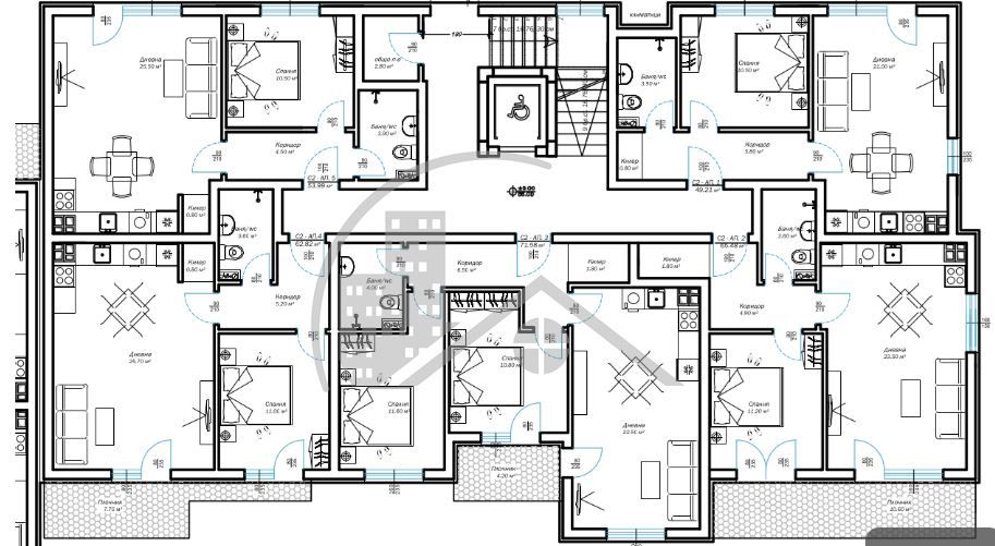 2-стаен в Варна, област-м-т Ален Мак площ 54 цена 83500