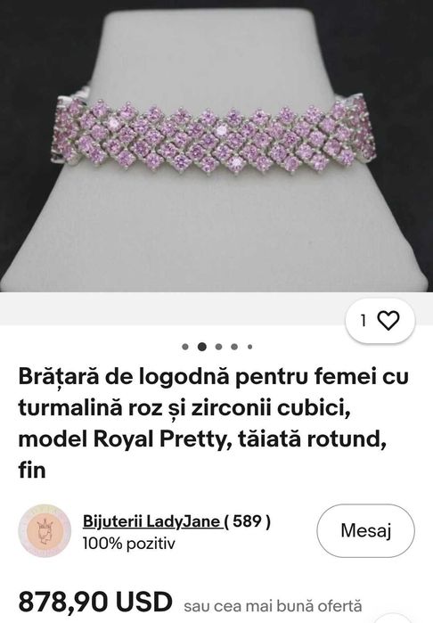 Brățară argint 34 grame cu plata la livrare nu în cont