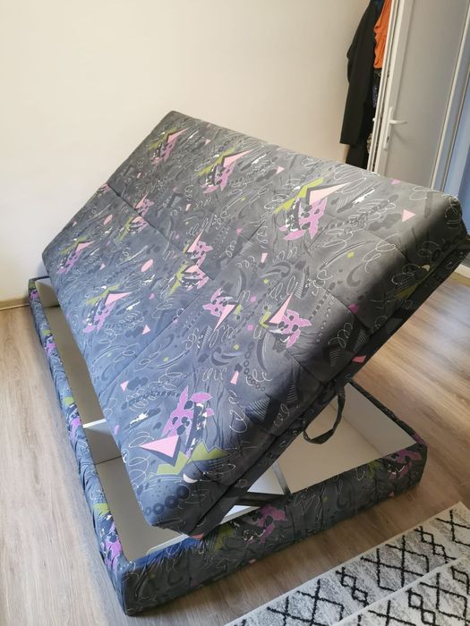 Pat cu lădița depozitare