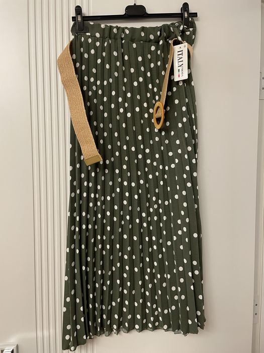 Fusta verde buline albe, mini Karl Lagerfeld si lunga ORSAY