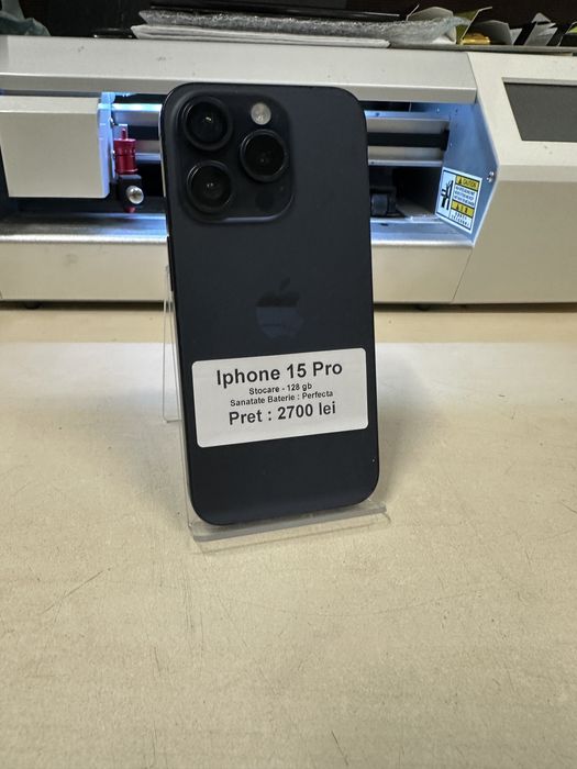 Iphone 15 pro / garantie / impecabil / folie sticla cadou