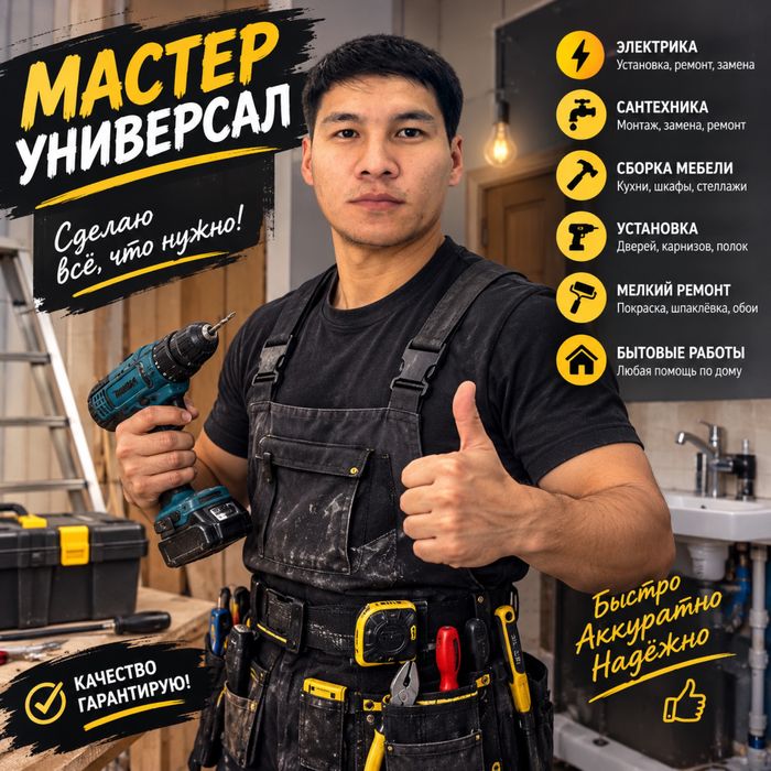 мастер на час-установка карнизов,телевизор,мелкие работы,сантехника,эл