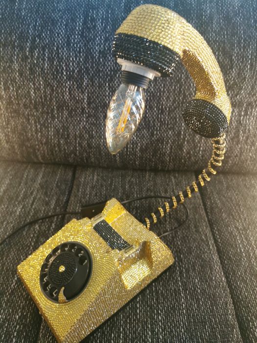 Lampa de Birou  – Vintage Telephone Lamp | Golden Glam