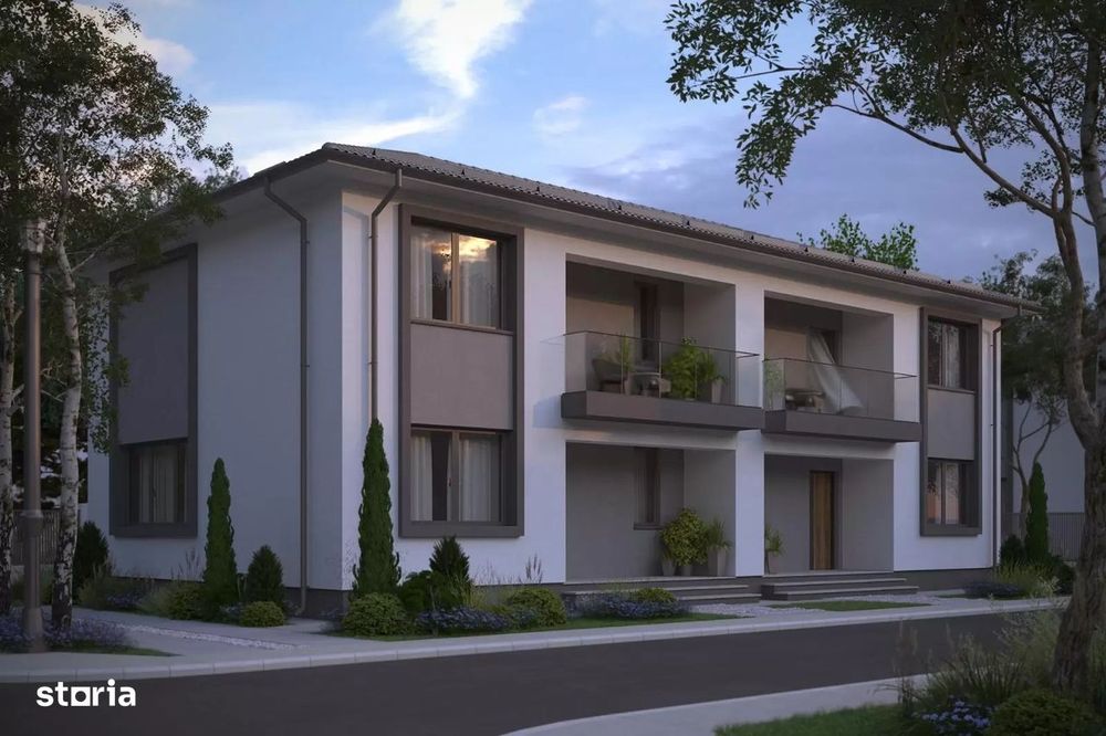 Duplex P+1E de vanzare, curte libera 140 mp, Popesti-Leordeni