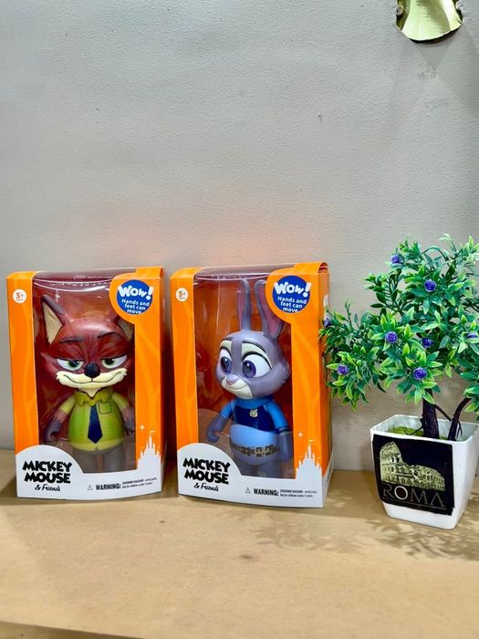 Set 2 figurine, jucării Zootopia, Nick și  Judy